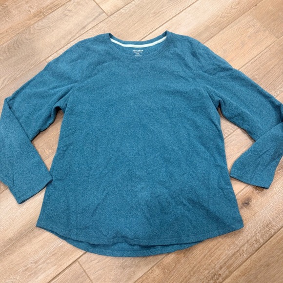 tek gear Tops - Tek Gear Essential Gear Womens XXL Teal Blue Long Sleeve Fleece Crewneck Top